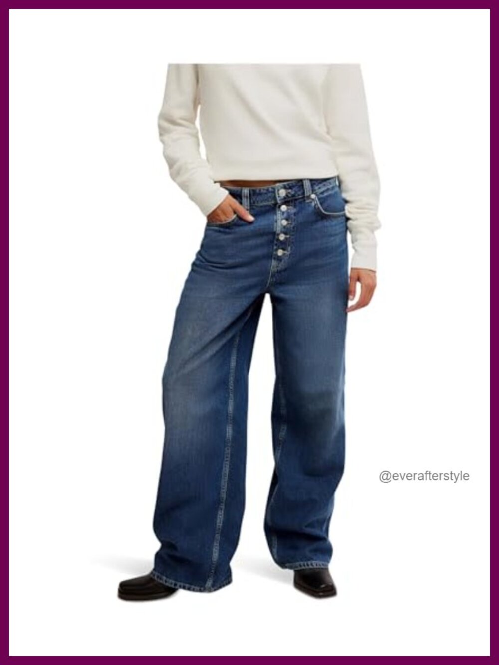 Womens Boyfriend Jeans Low Rise Straight Leg 100% Cotton Rigid Denim